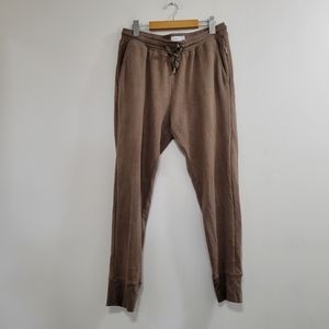 Onia waffle knit thermal sweatpants joggers brown L